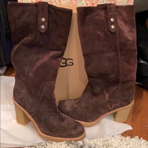 UGG Brown Suede Knee high boots.